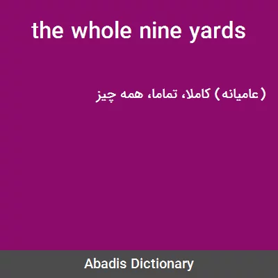 معنی the whole nine yards